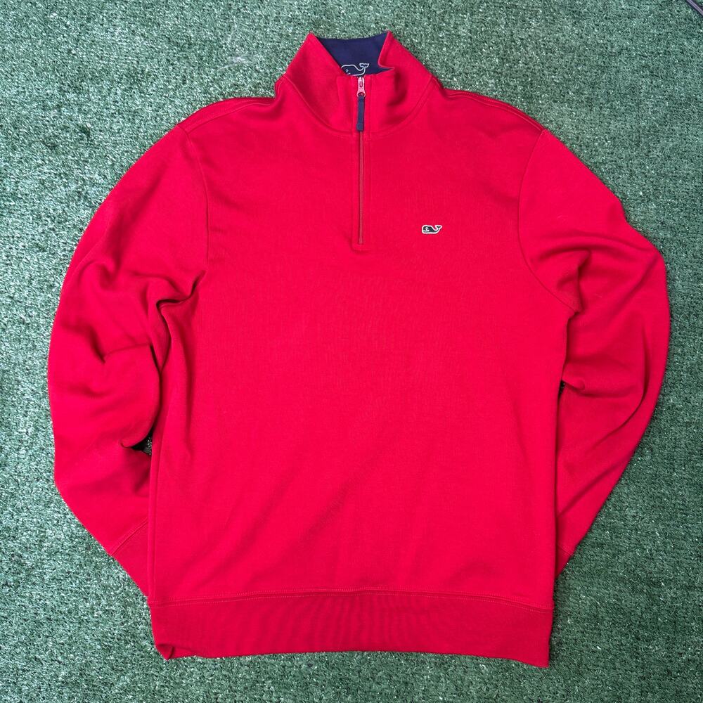 Vineyard Vines Red Quarter-Zip Pullover (XS)